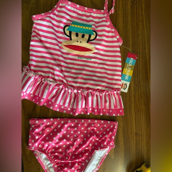 PAUL FRANK MONKEY Toddler SWIMMING BATHING SUIT 2 Piece Tankini NWT 3T - Picture 2 of 9